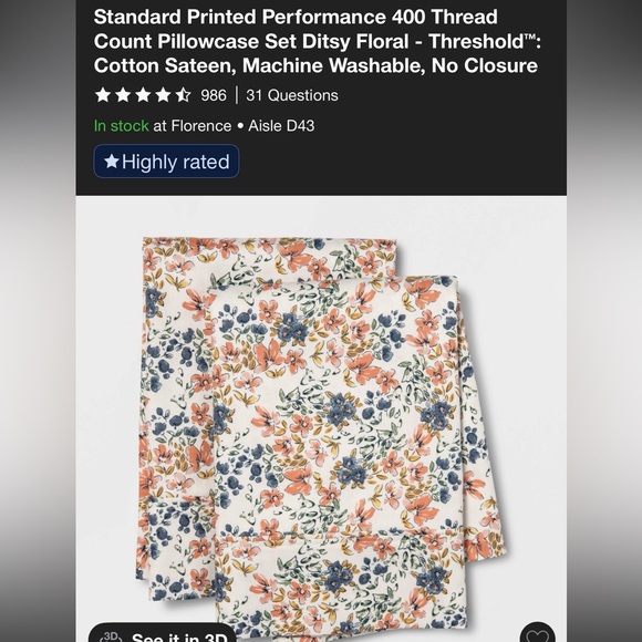 Threshold Pillowcases 400 Thread count - Picture 1 of 1